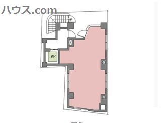 横浜関内のトリミングサロン・ペットホテル・動物病院向け賃貸店舗物件間取り図画像